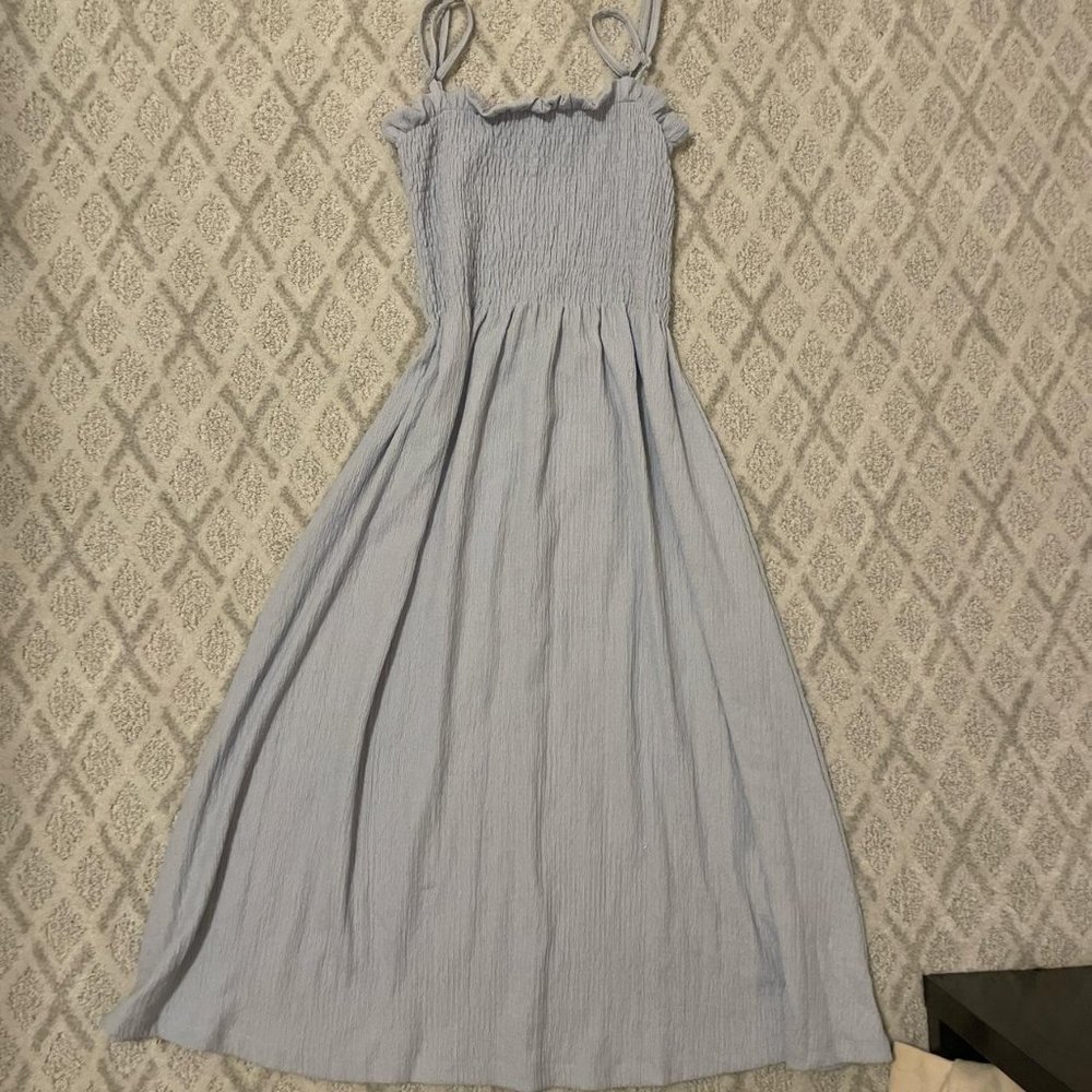 Hm Blue Flowy Dress Matching